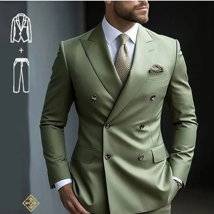 Terno Masculino 2 Peças com Abotoamento Duplo