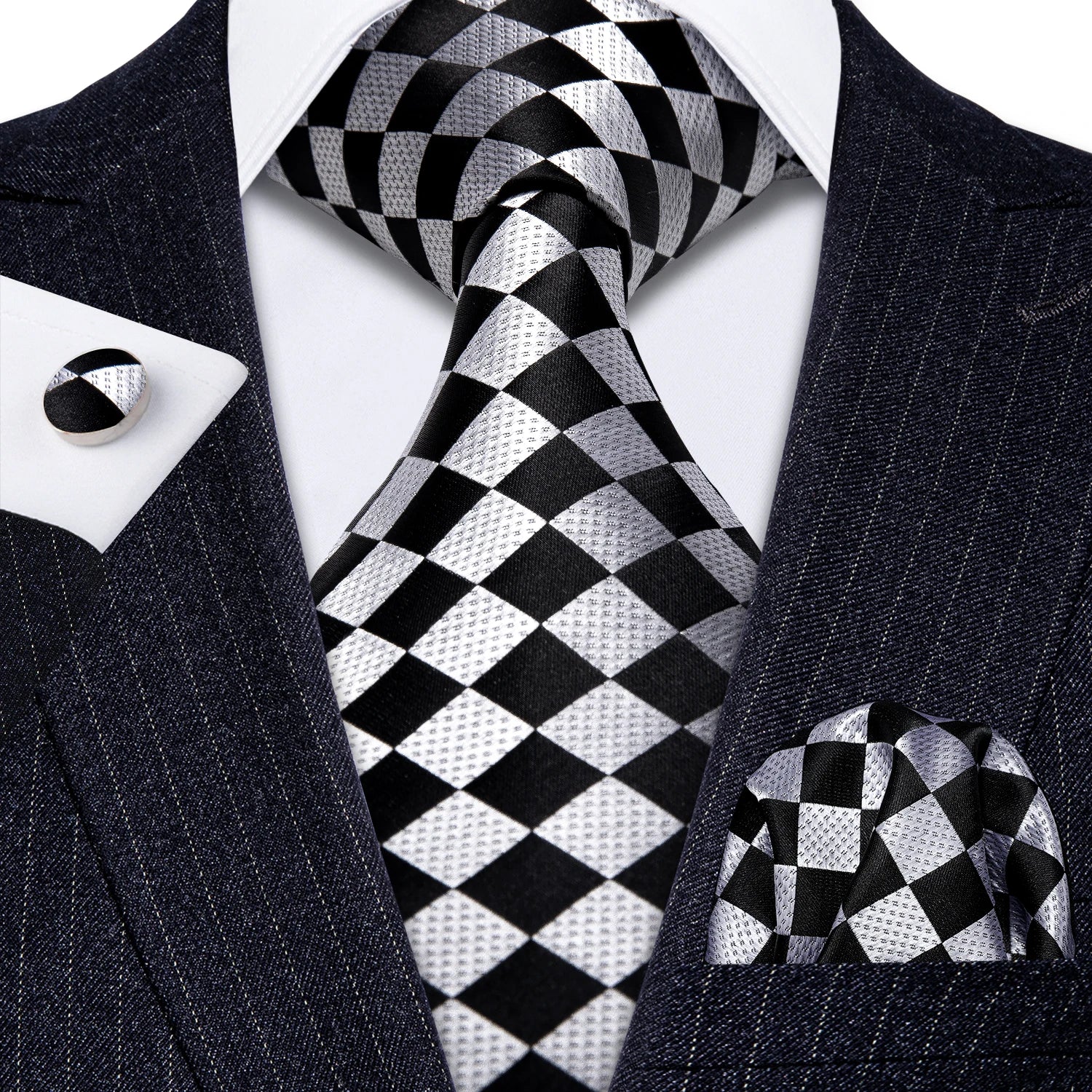 Conjunto de Gravata Masculina Poliéster Black Rose™