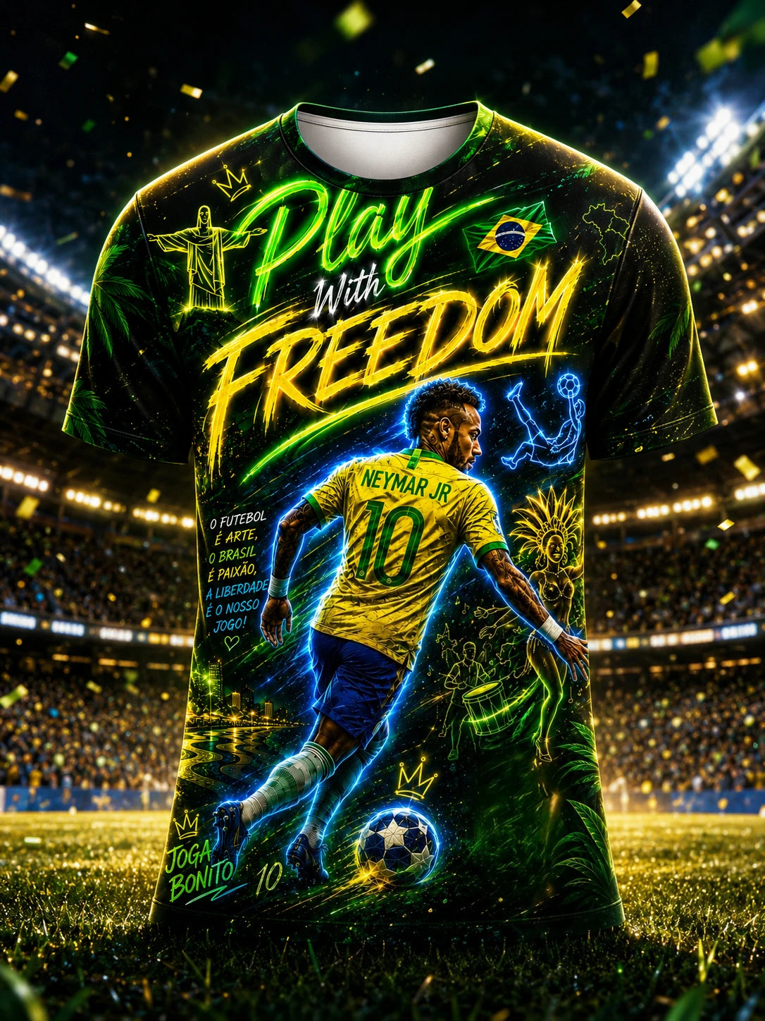 Camisa Masculina Esportiva T-Shirt com Estampa 3D Superestrela