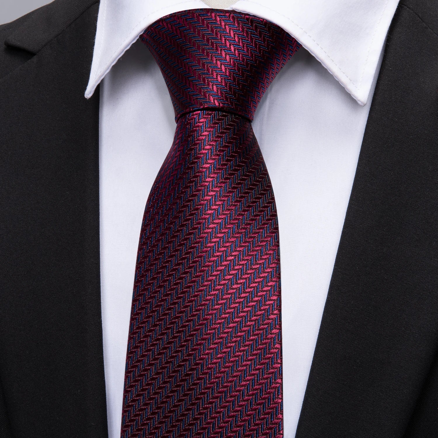 Gravata Masculina de Luxo Vermelho com Acessórios by Loja Bruna Modas