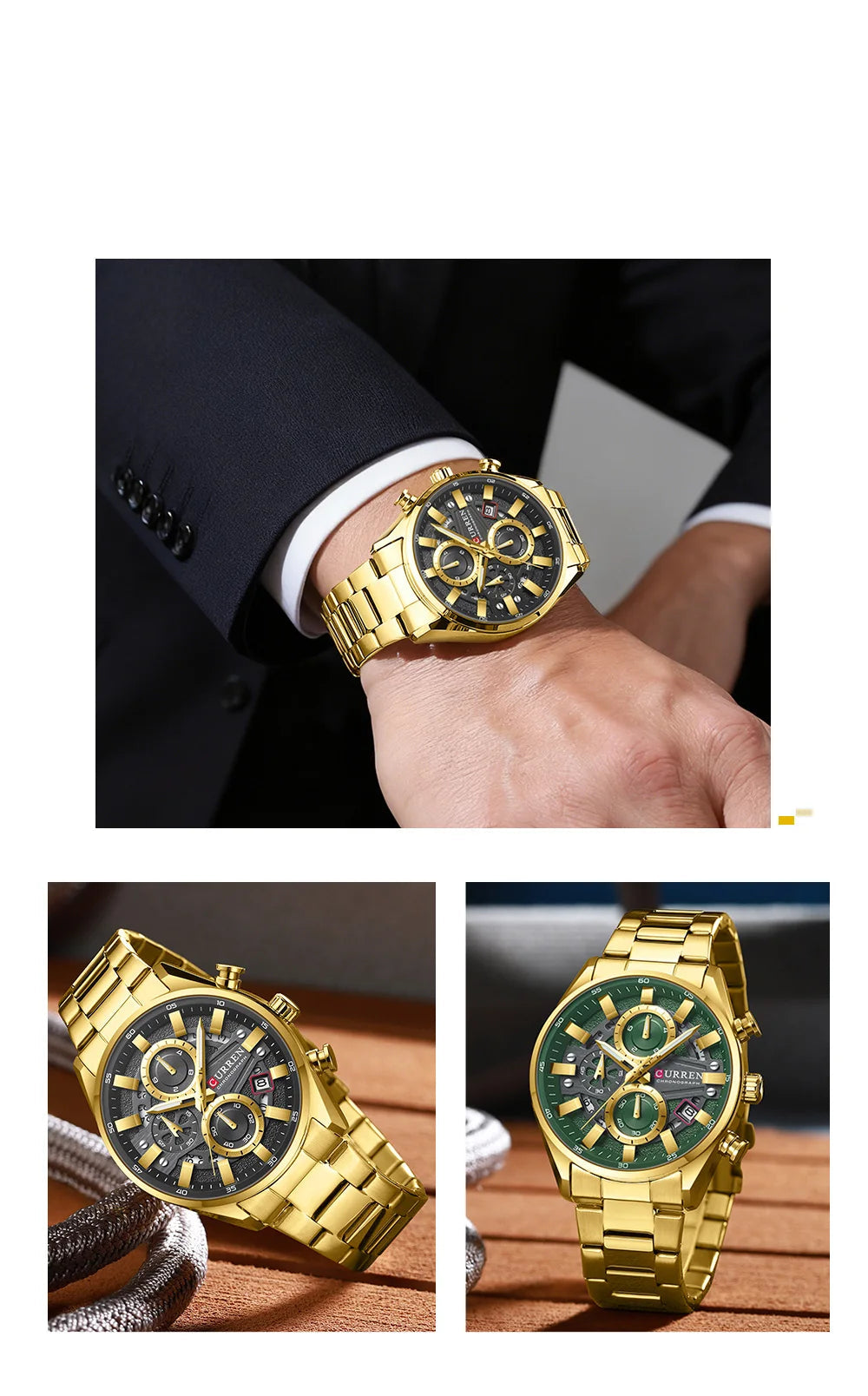 Relógio Masculino Quartzo com Cronógrafo Luxury by Loja Bruna Modas