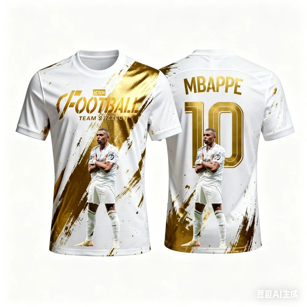 Camisa Masculina Esportiva T-Shirt com Estampa 3D e Secagem Rápida