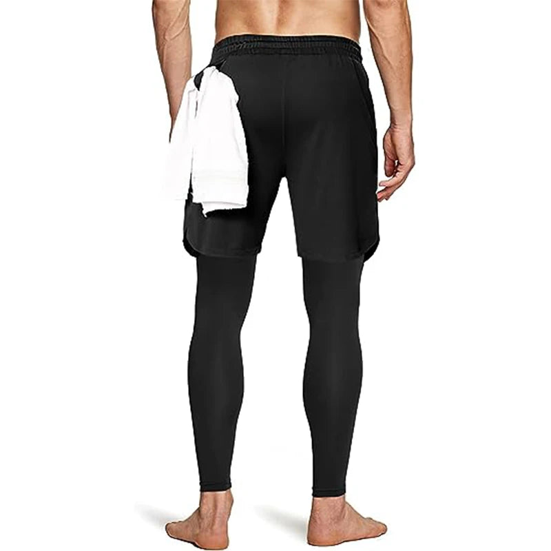 Calça Masculina Esportiva Fitness 2 Em 1 (Calça e Short)