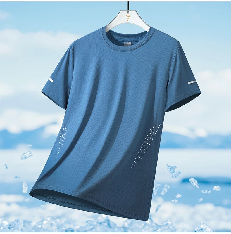 Camisa Masculina Fitness De Secagem Rápida Respirável