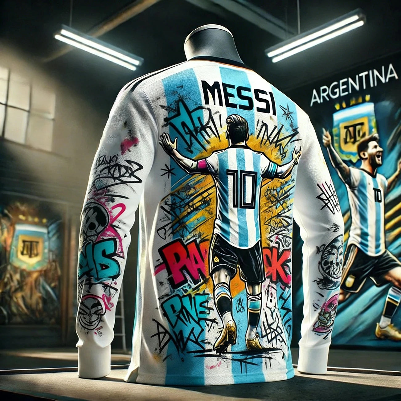 Camisa Masculina T-Shirt Edição Comemorativa Messi