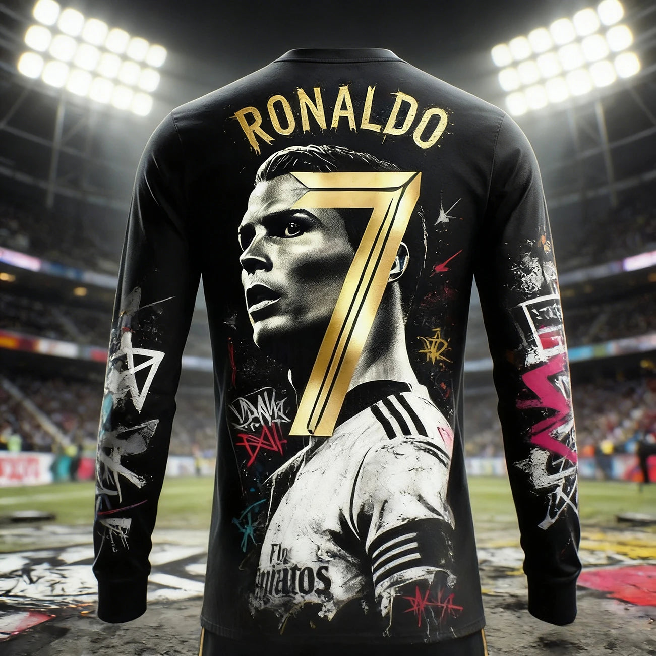 Camisa T-Shirt Manga Comprida Edição Comemorativa Cristiano Ronaldo