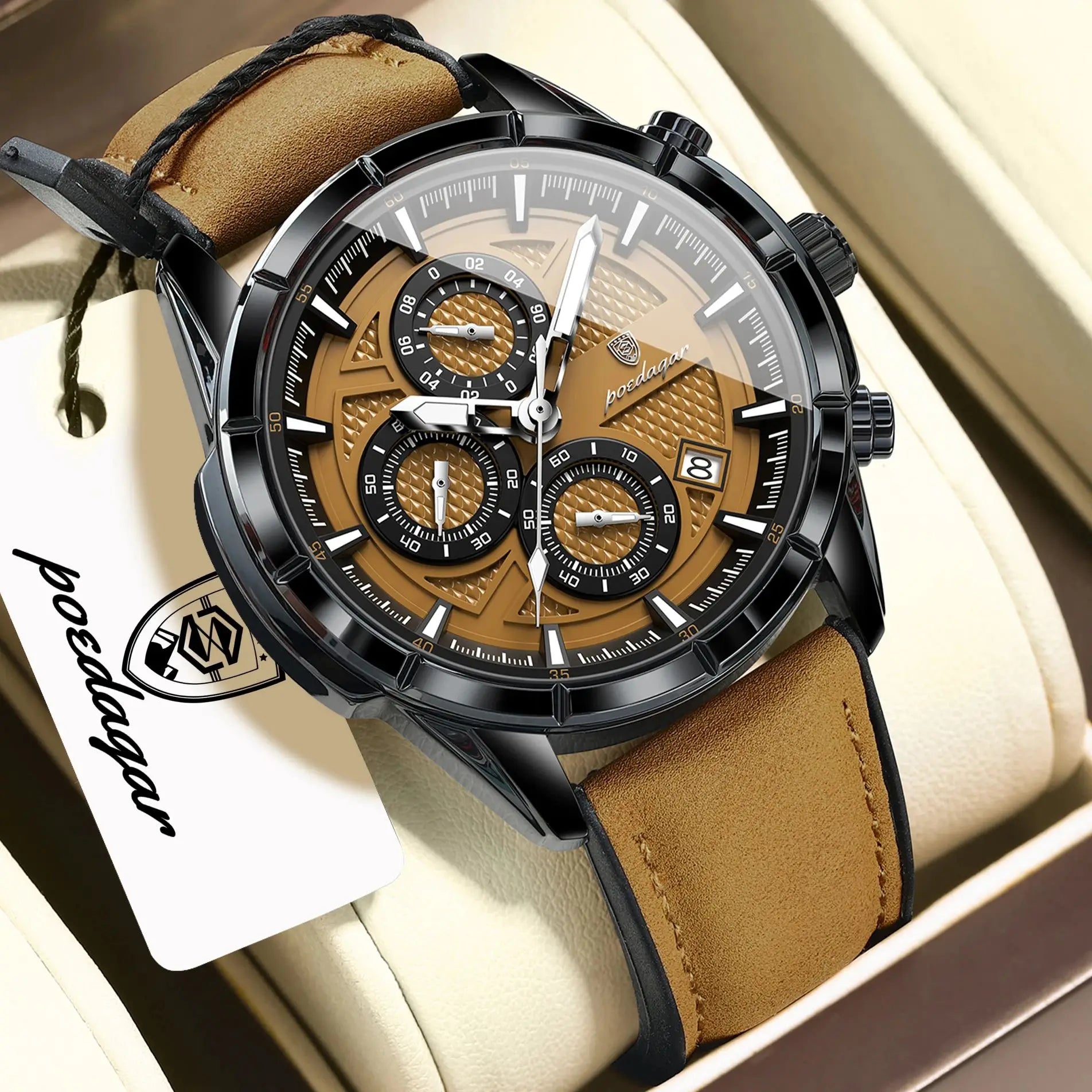 Relógio Masculino Vintage Noir Chrono