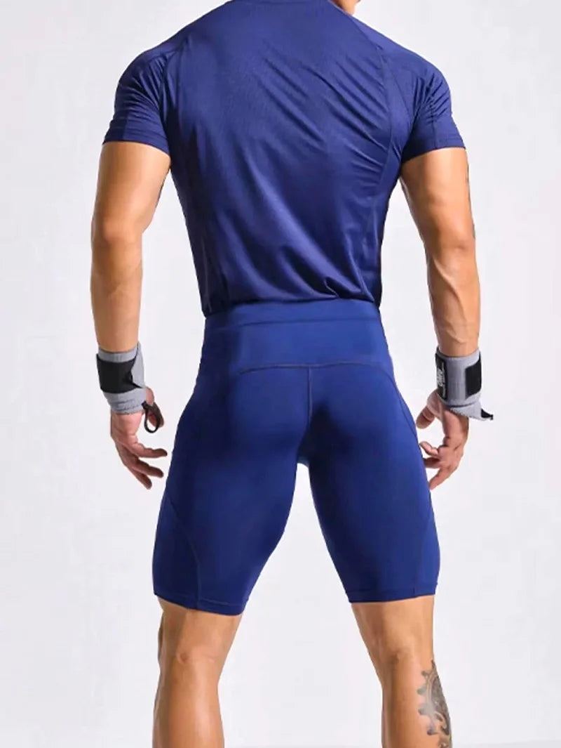Short Masculino Elástico de Musculação e Corrida com Compressão