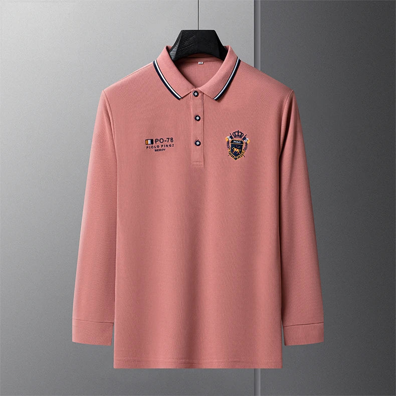 Camisa Polo Masculina Manga Comprida