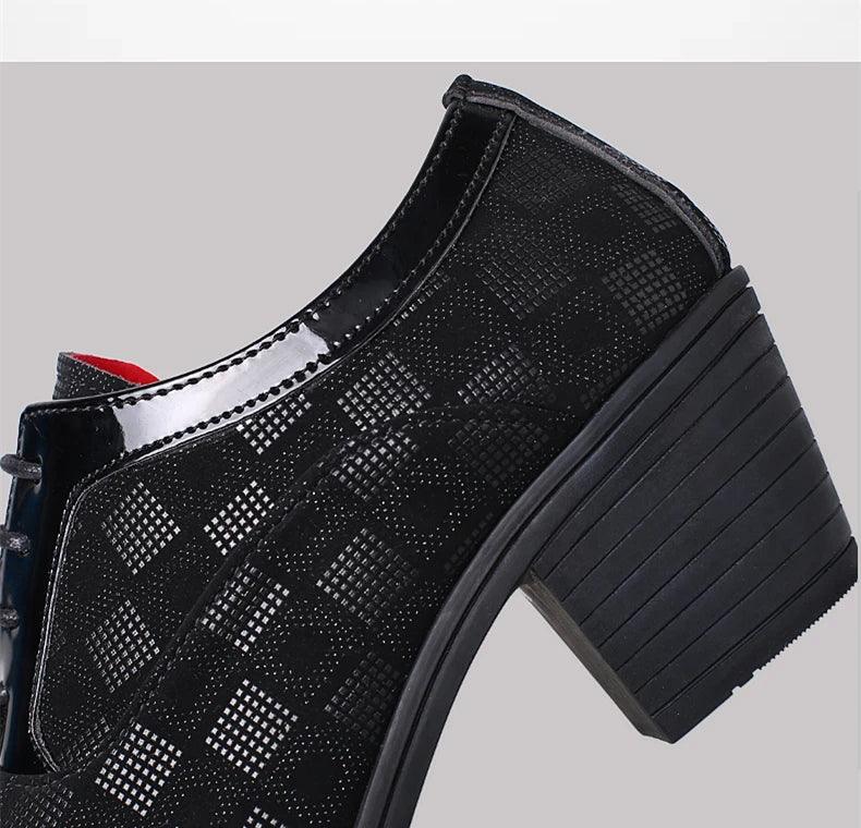 Sapato Masculino Social Xadrez Pontiagudo