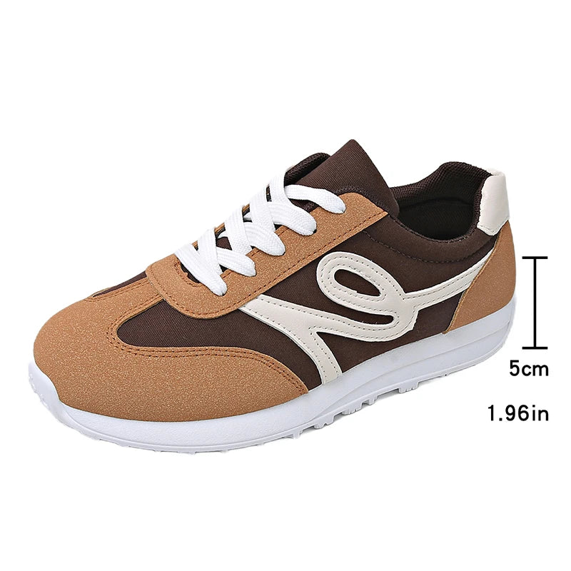 Tênis Feminino Casual Listrado Antiderrapante