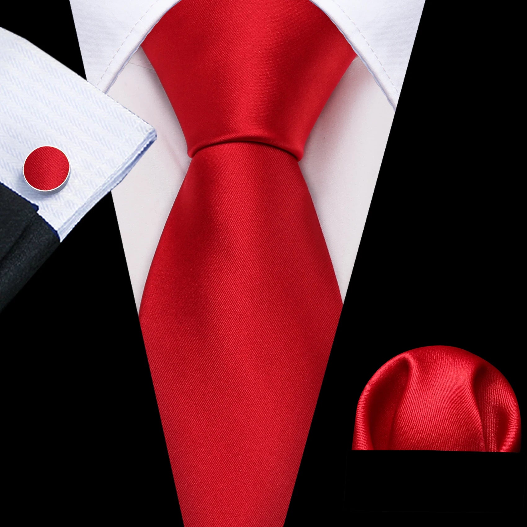 Kit Gravata Masculina Social Luxo com Design Elegante e Abotoaduras 8,5 cm