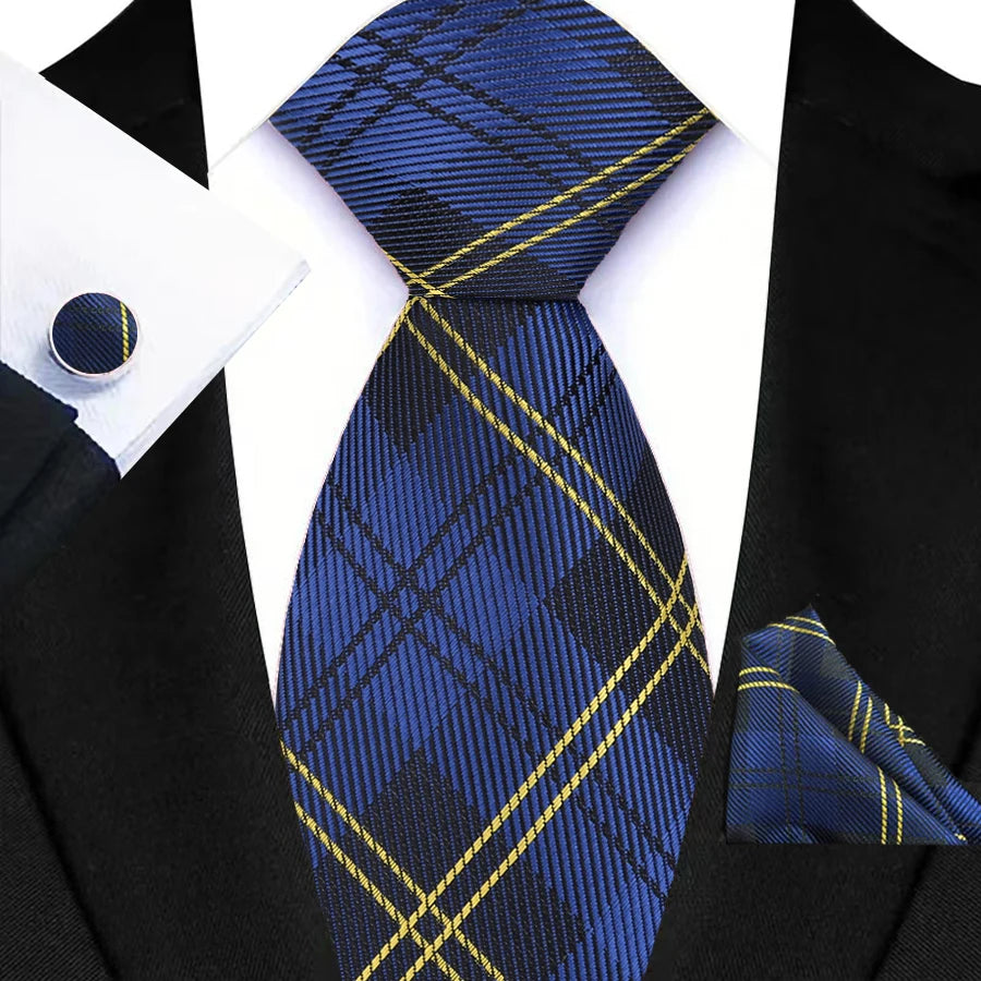 Gravata Masculina de Luxo em Jacquard Listrada