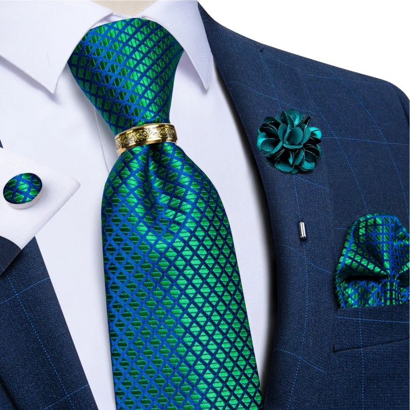 Gravata Masculina de Luxo 8cm com Acessórios