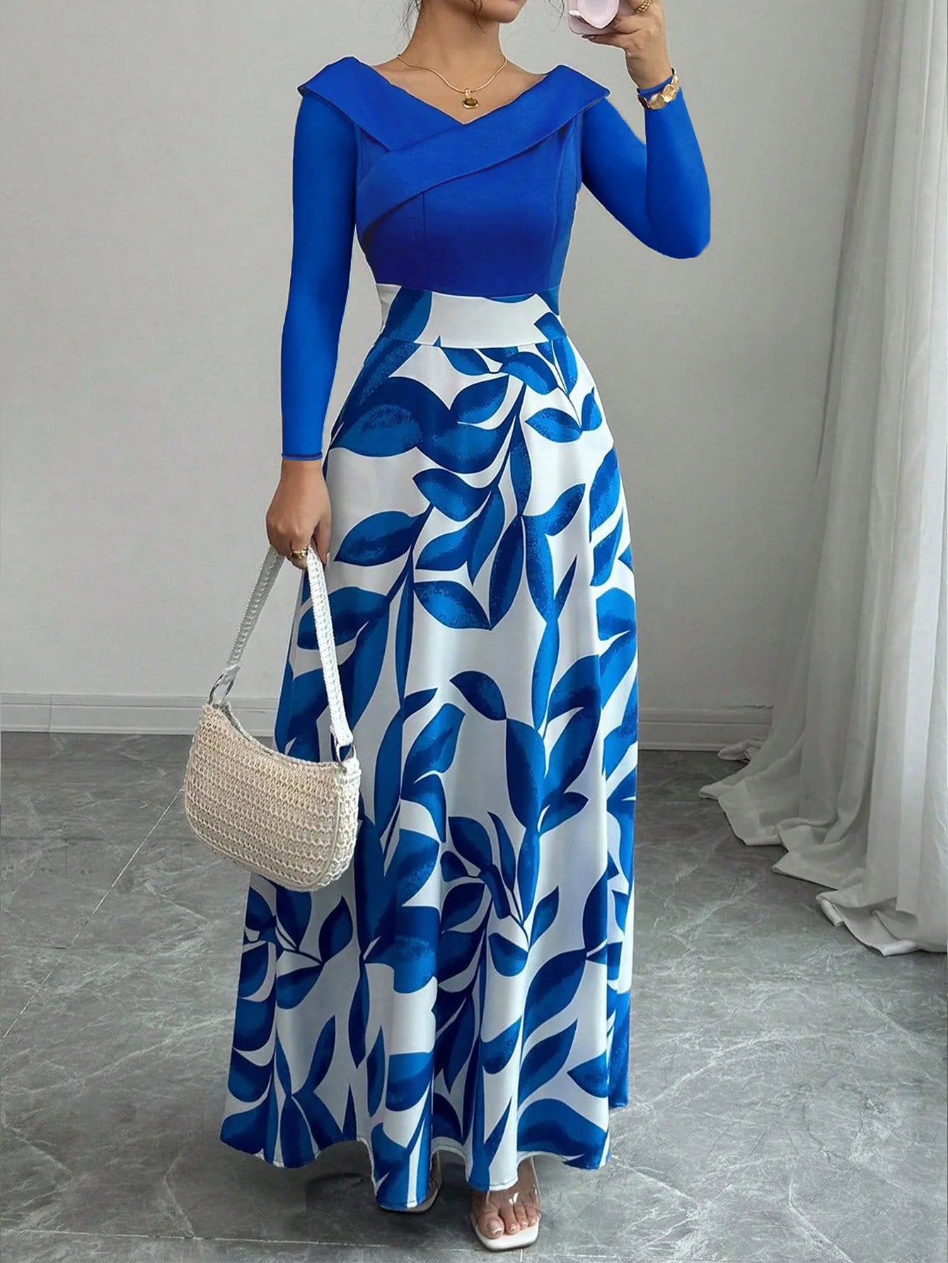 Vestido Longo Feminino com Estampa Floral by Loja Bruna Modas