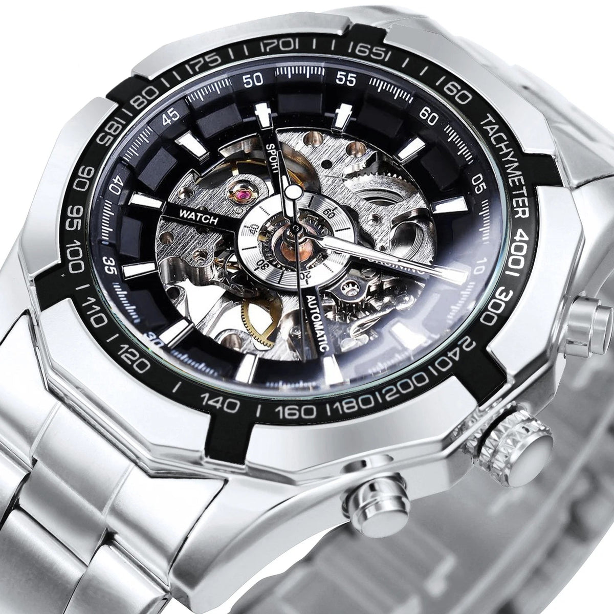Relógio Masculino Skeleton Gearline