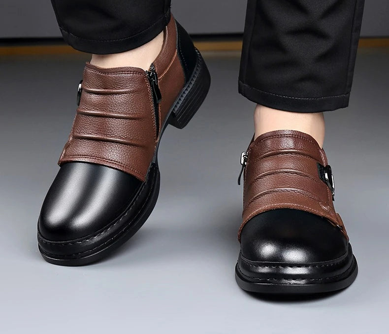 Bota Masculina de Couro com Zíper Ravencroft