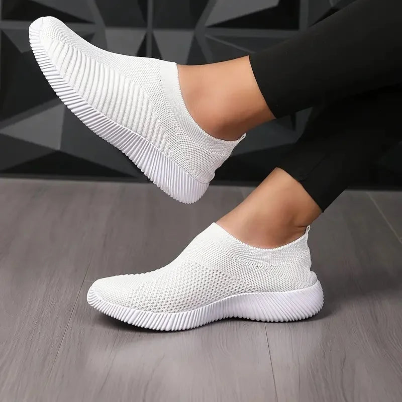 Tênis Feminino Casual Malha Respirável Leve Para Caminhada E Corrida