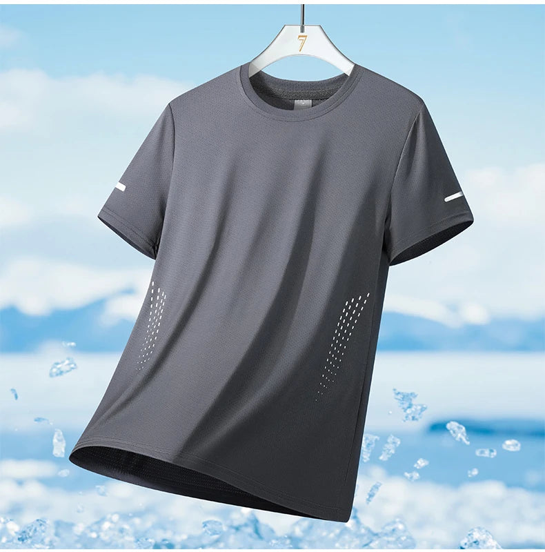Camisa Masculina Fitness De Secagem Rápida Respirável