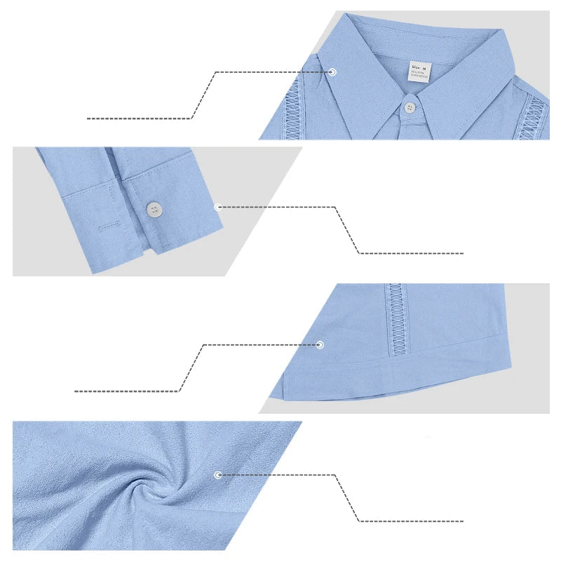 Camisa Masculina de Linho Listrada Rotalume