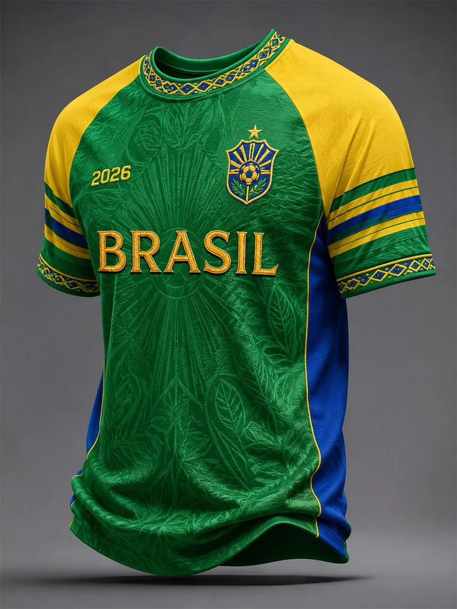 Camisa Masculina Esportiva T-Shirt Estampa do Brasil