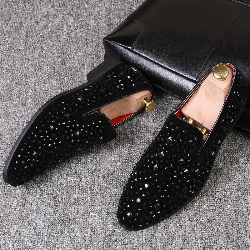 Mocassim Masculino de Luxo com Lantejoulas