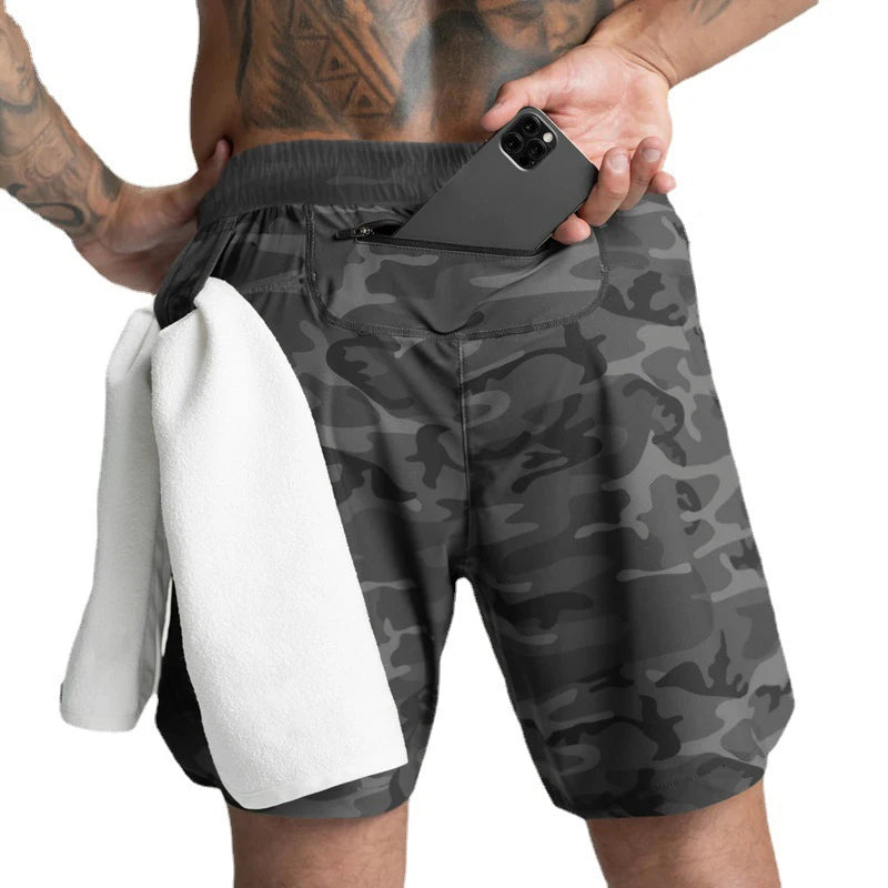 Short de Corrida Masculinos Tecido Leve Secagem Rápida