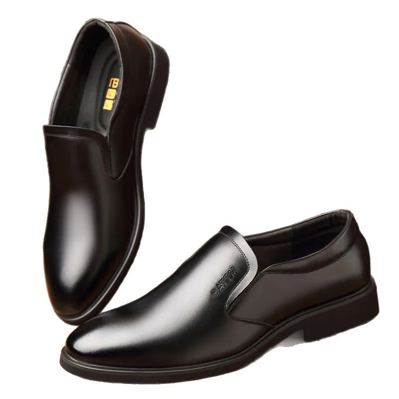 Sapato Masculino Casual Preto de Couro Genuíno