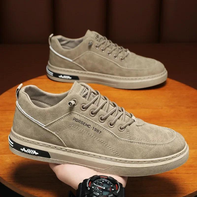 Tênis Masculino Casual de Couro PU