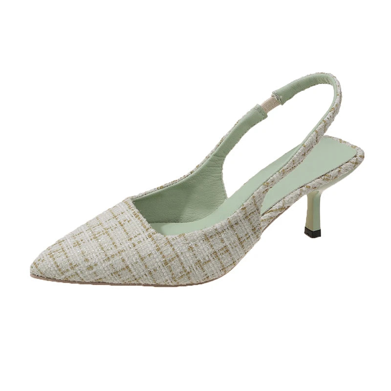 Sapato Feminino Slingback Salto Alto de Luxo by Loja Bruna Modas