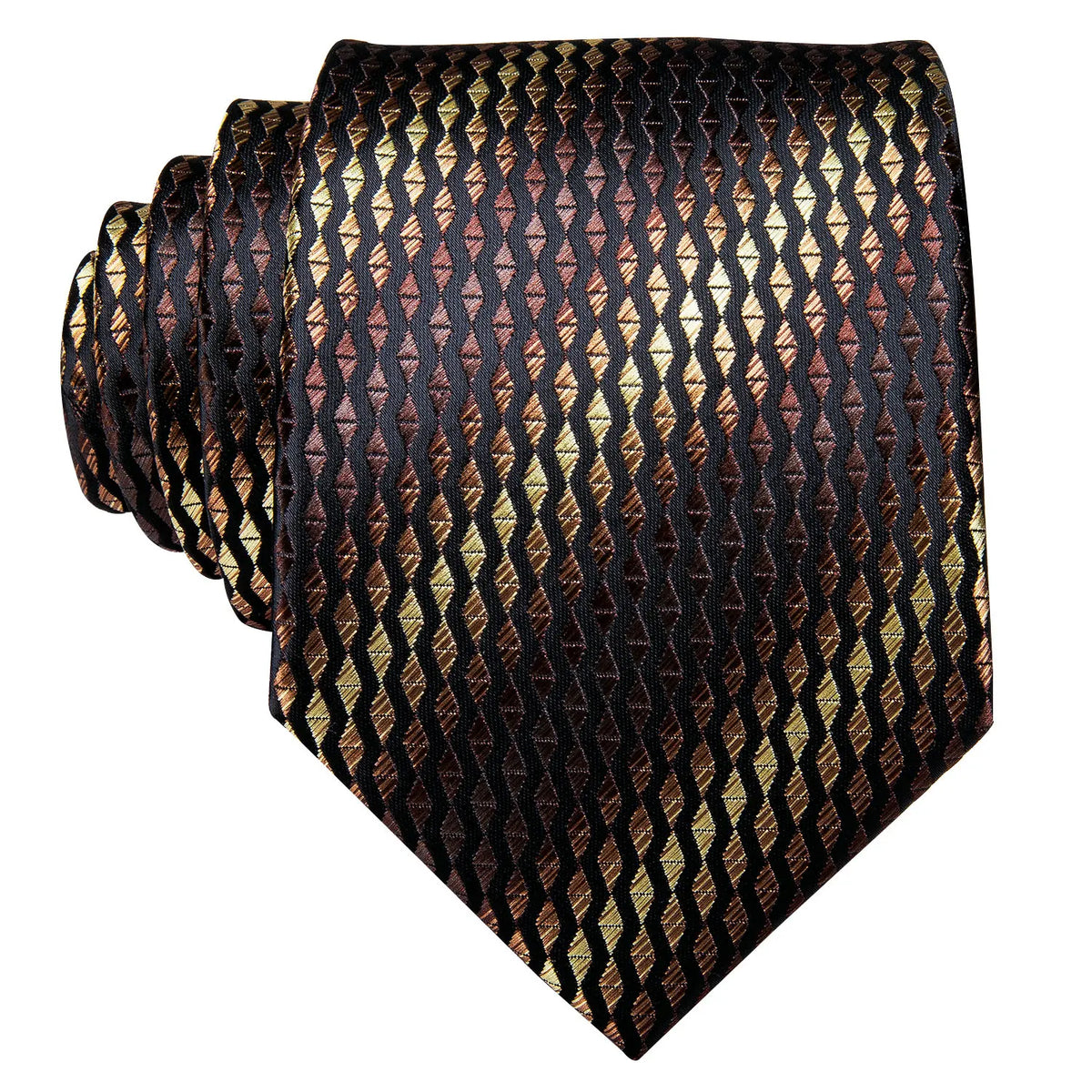 Gravata Masculina Poliéster Texturizado com Lenço de Bolso