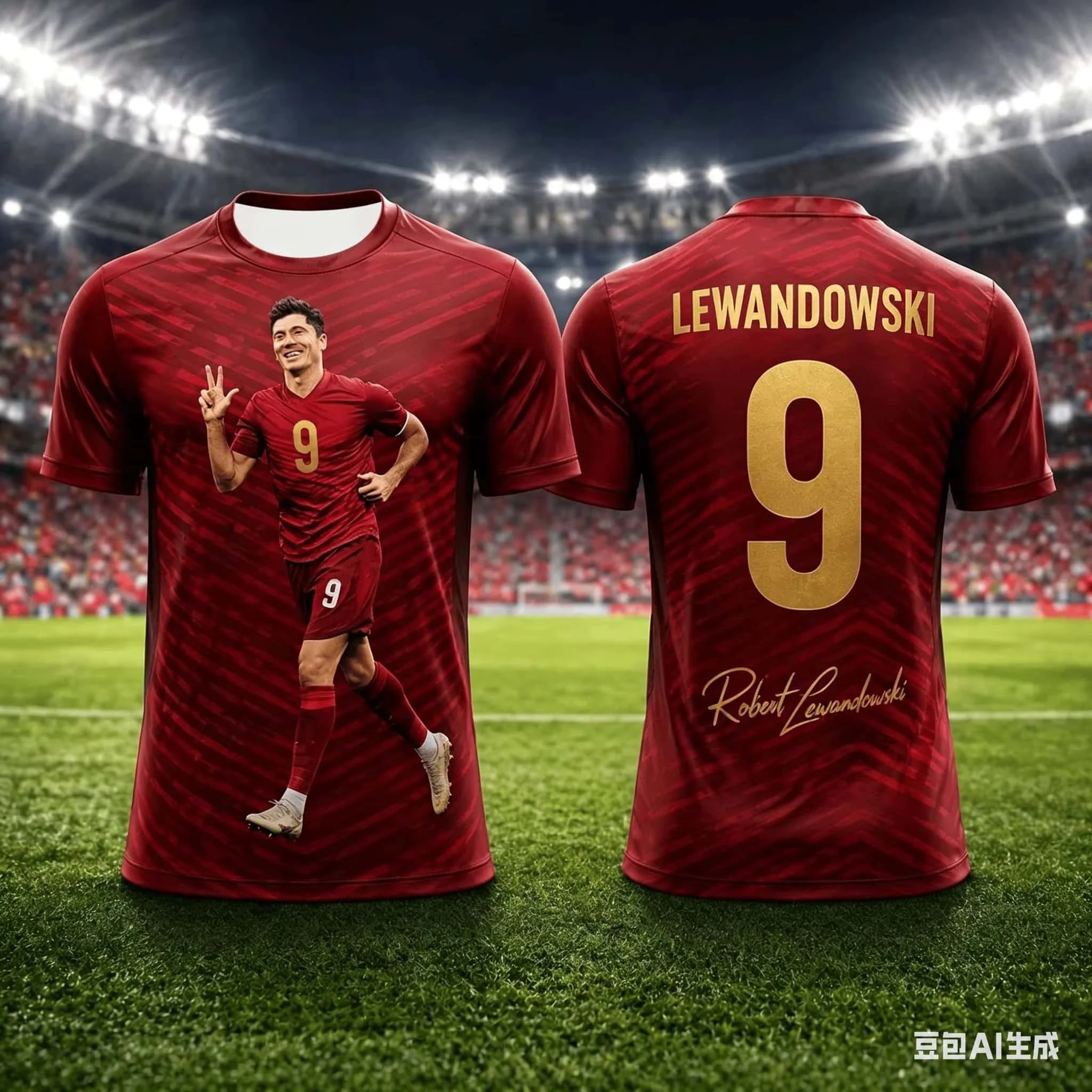 Camisa Masculina Esportiva T-Shirt Superestrela Lewandowski