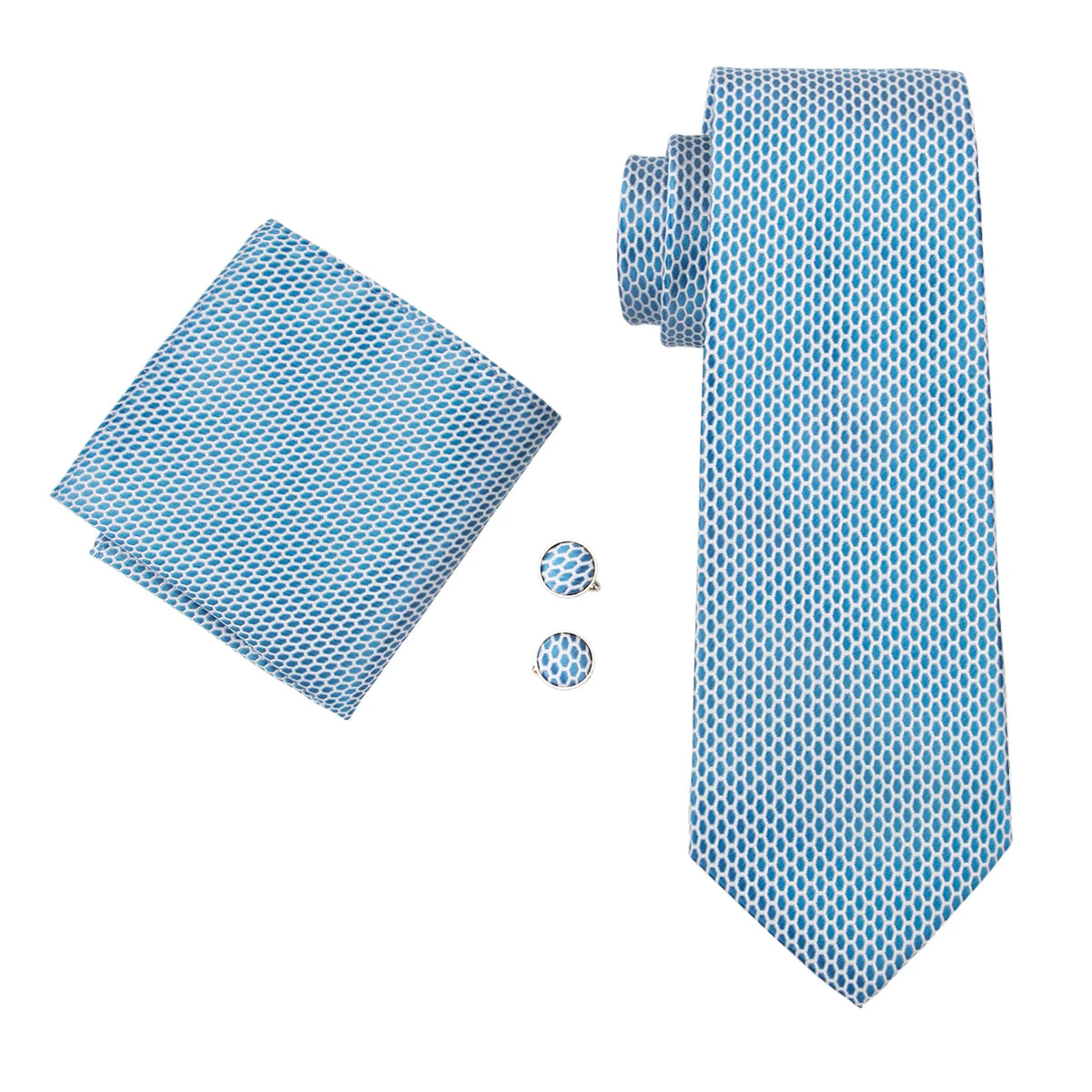Gravata Masculina Clássico Azul com Acessórios by Loja Bruna Modas