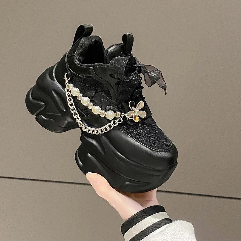 Tênis Feminino Valora em Malha com Plataforma de 7 cm