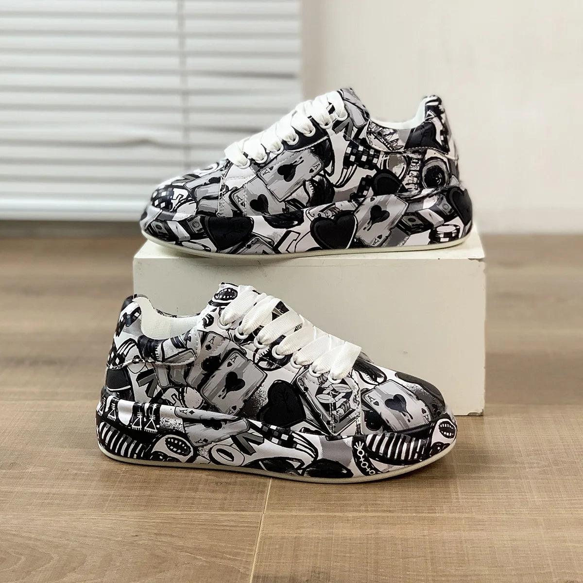Tênis Feminino de Couro Graffiti