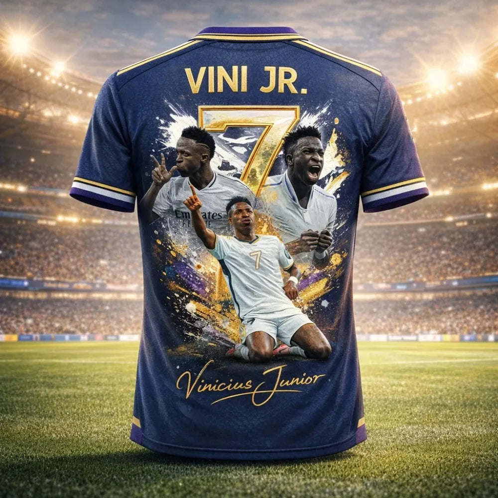 Camisa Masculina Esportiva T-Shirt Estampa 3D Vini JR