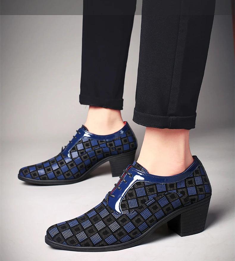 Sapato Masculino Social Xadrez Pontiagudo