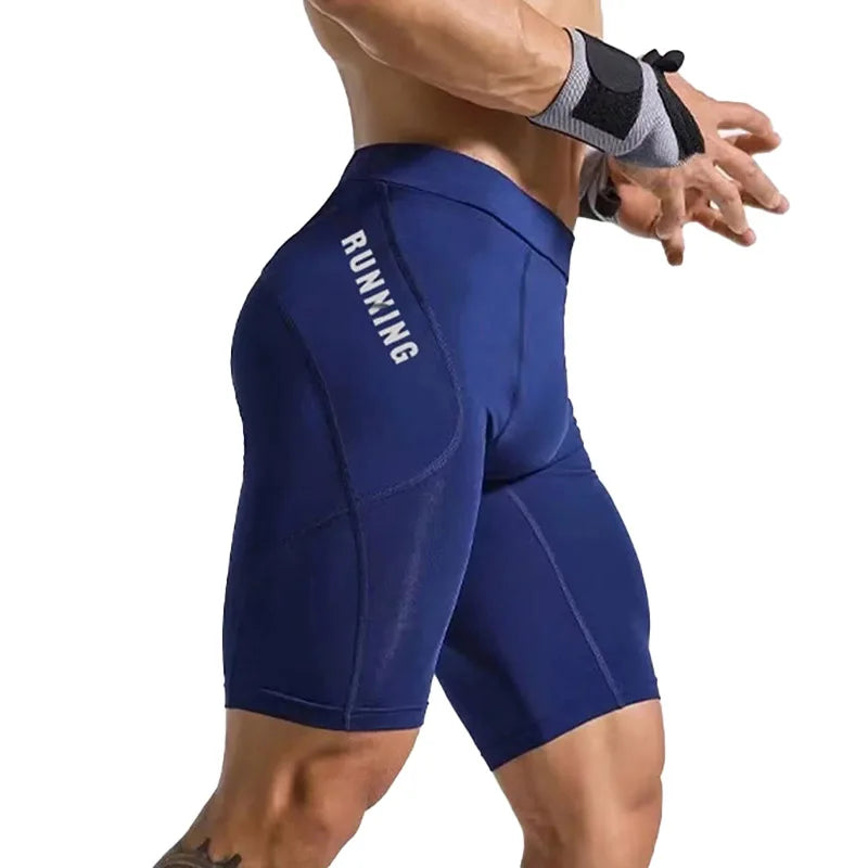 Short Masculino Elástico de Musculação e Corrida com Compressão