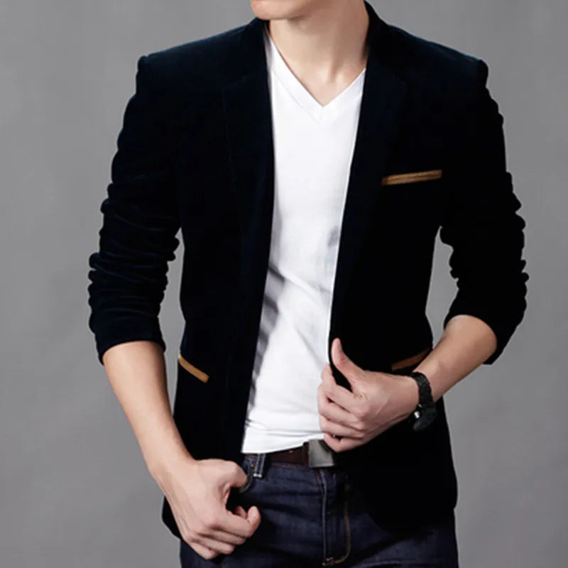 Blazer Masculina de Veludo SlimFit