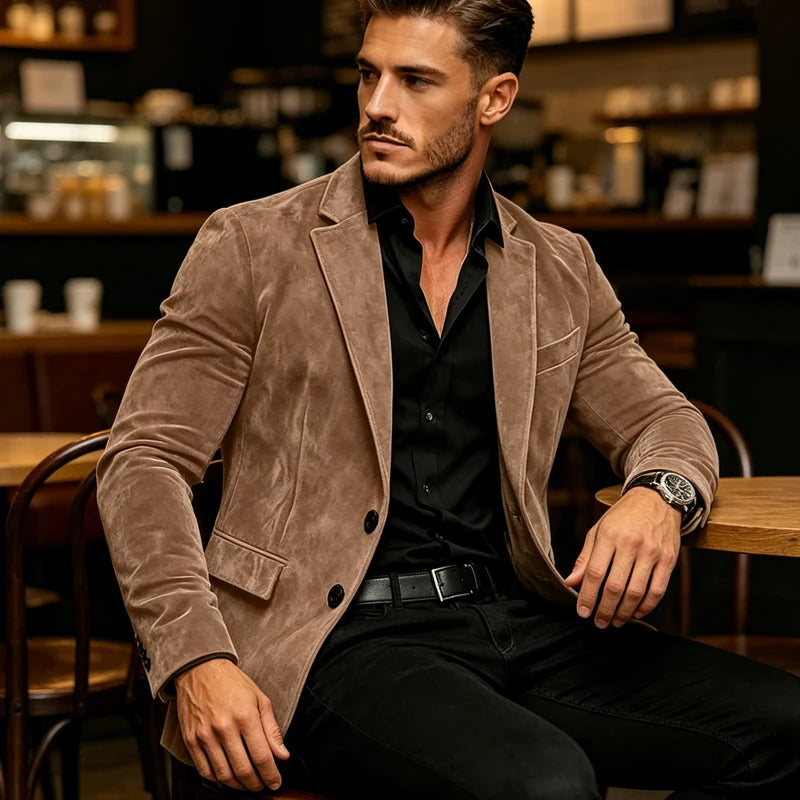 Blazer Masculino Texturizado Âmbar