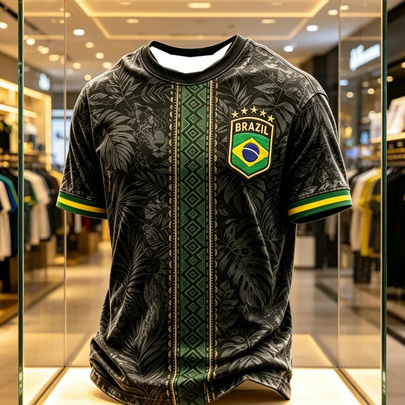 Camisa Masculina Esportiva T-Shirt Estampa do Brasil