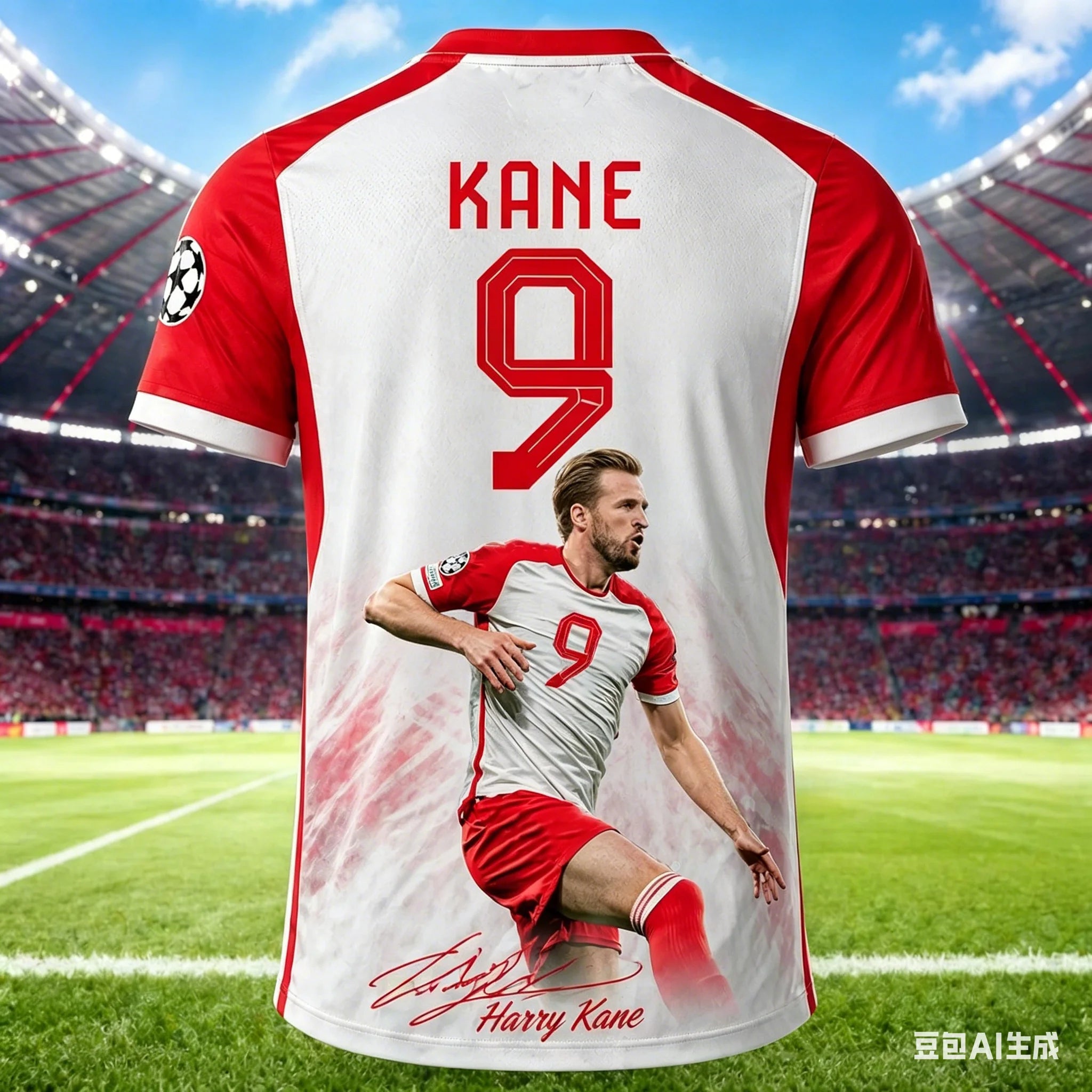 Camisa Masculina Esportiva com Estampa 3D Estrela de Futebol
