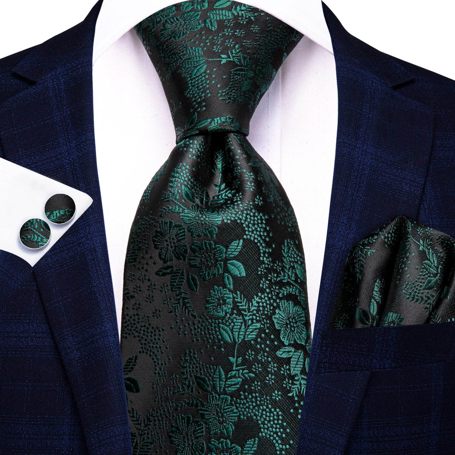 Gravata Masculina Verde para Casamento com Acessórios