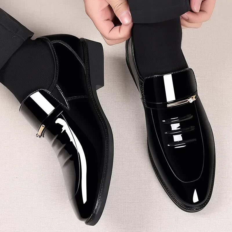 Sapato Social Masculino de Couro Envernizado de Luxo