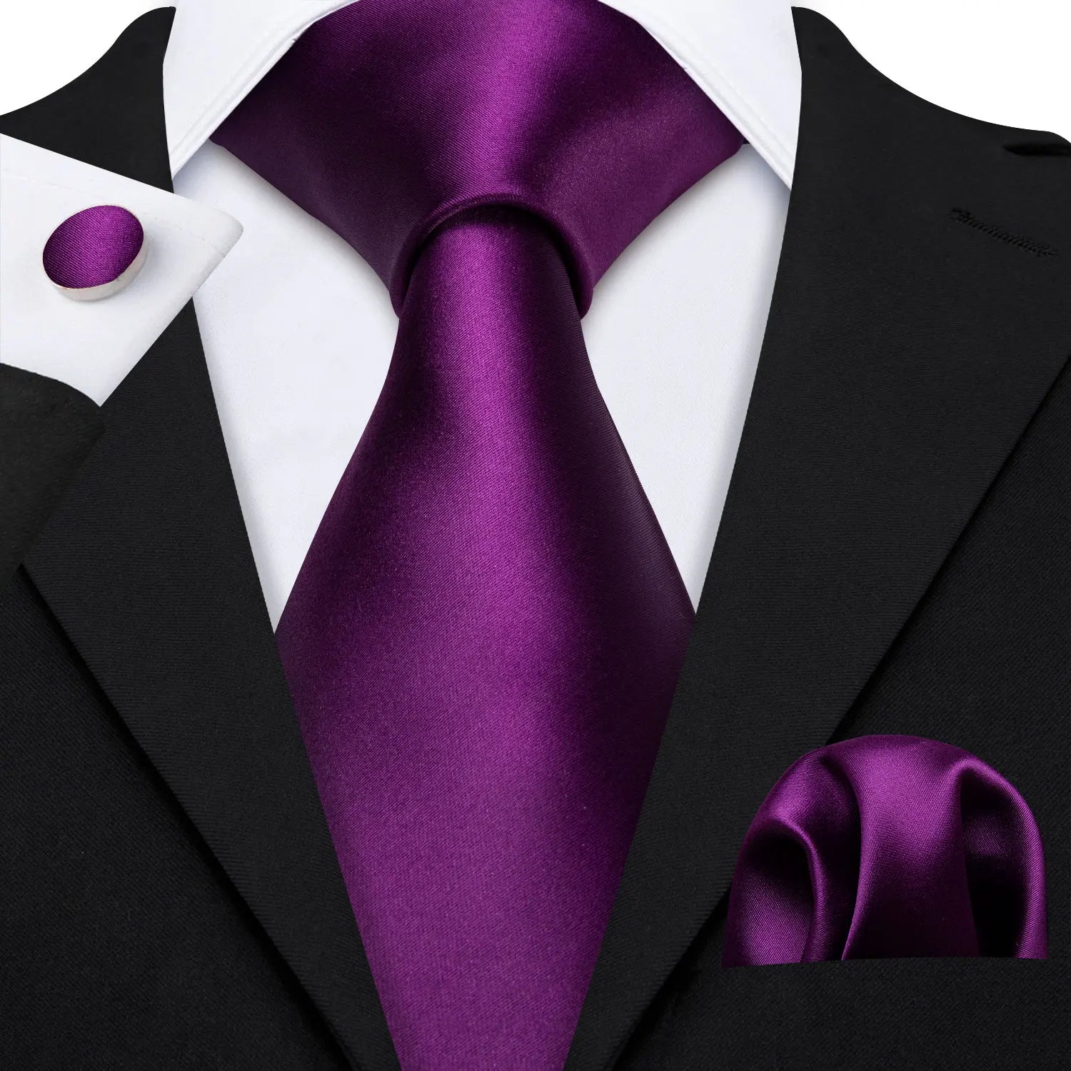 Gravata de Luxo em Seda Jacquard + Lenço & Abotoaduras RoyalTie Set™