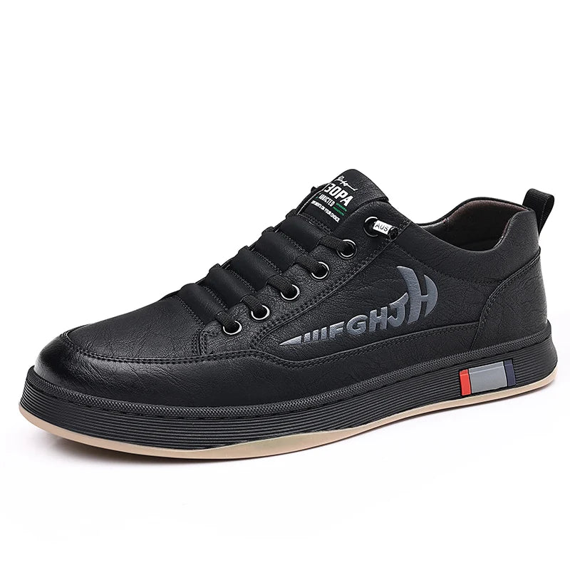 Sapato Masculino Casual de Couro PU Antiderrapante by Loja Bruna Modas