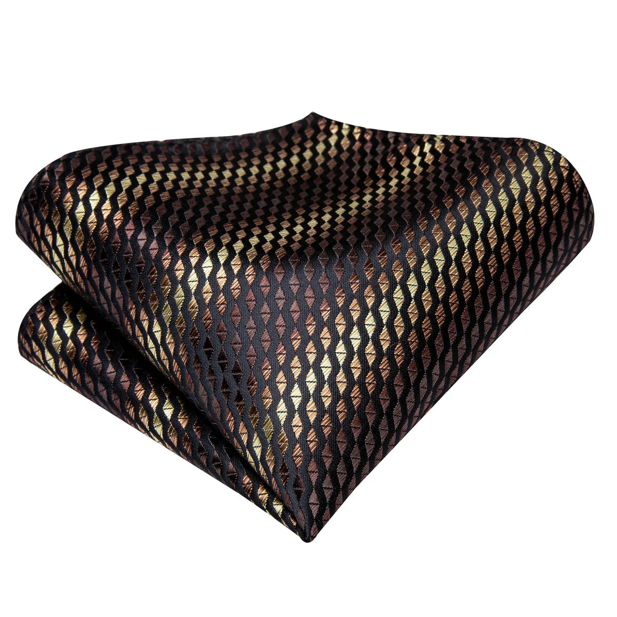 Gravata Masculina Poliéster Texturizado com Lenço de Bolso