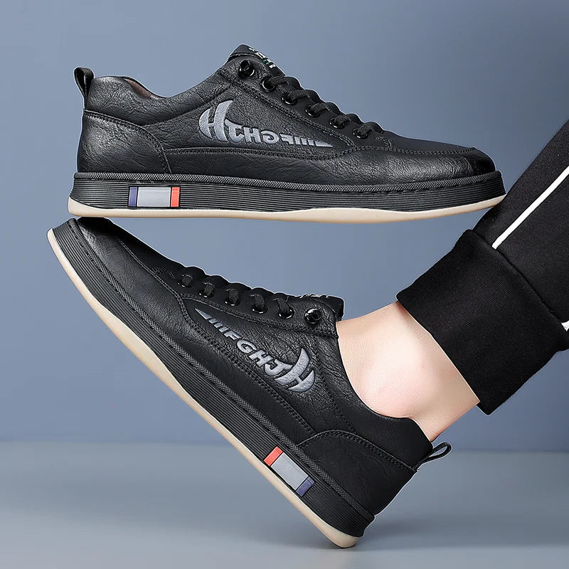 Sapato Masculino Casual de Couro PU Antiderrapante by Loja Bruna Modas