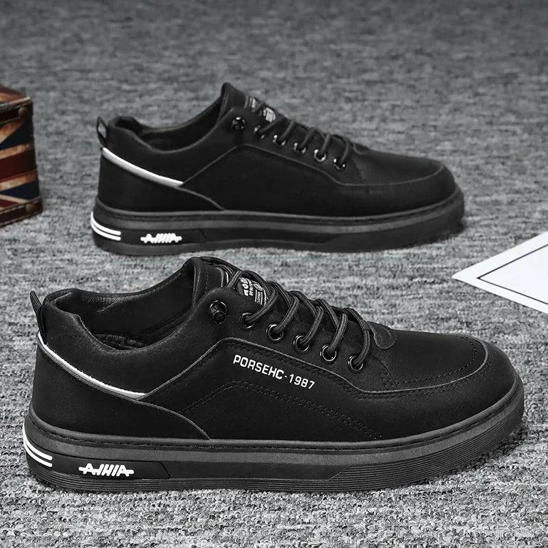 Tênis Masculino Casual de Couro PU