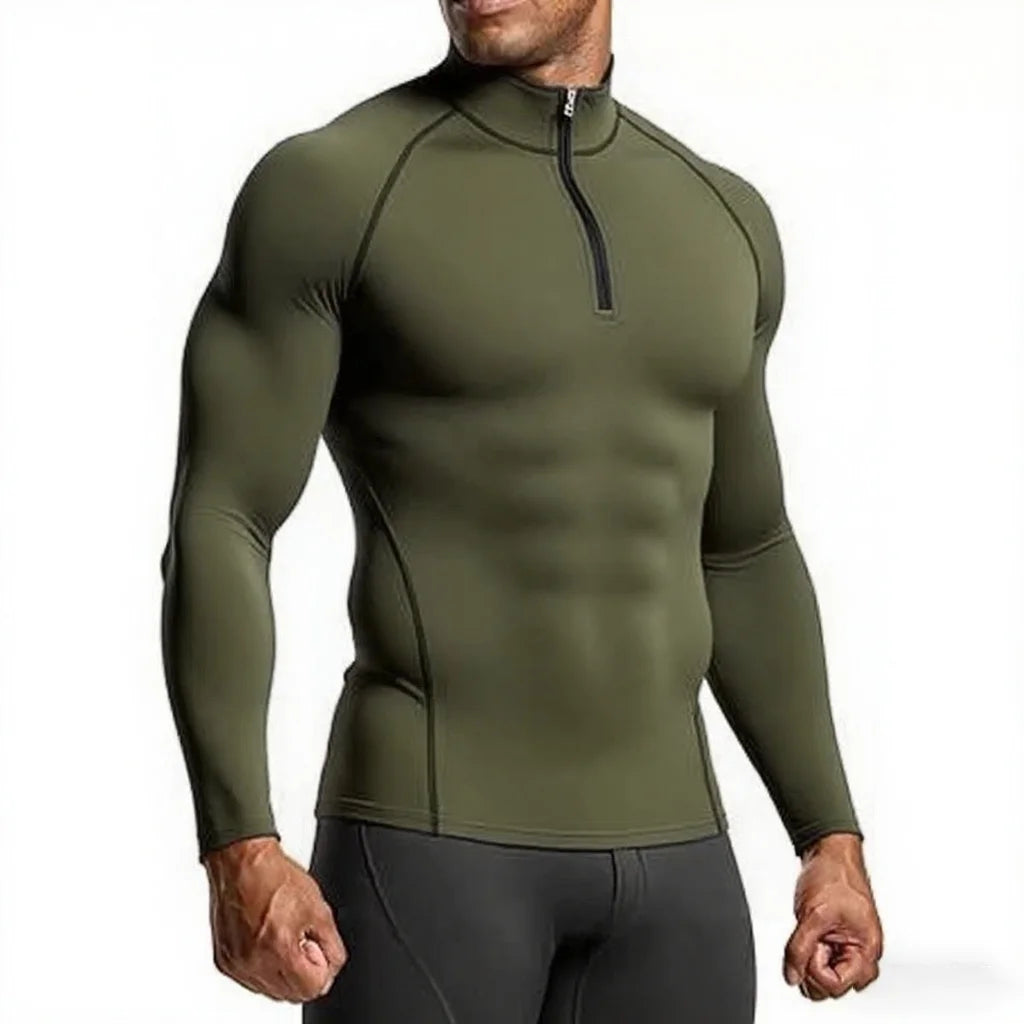 Camisa Masculina Manga Longa de Treino Compressão e Respirável